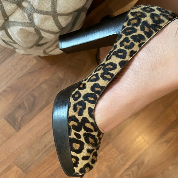 Animal print open toe michael kors heels - Picture 1 of 8